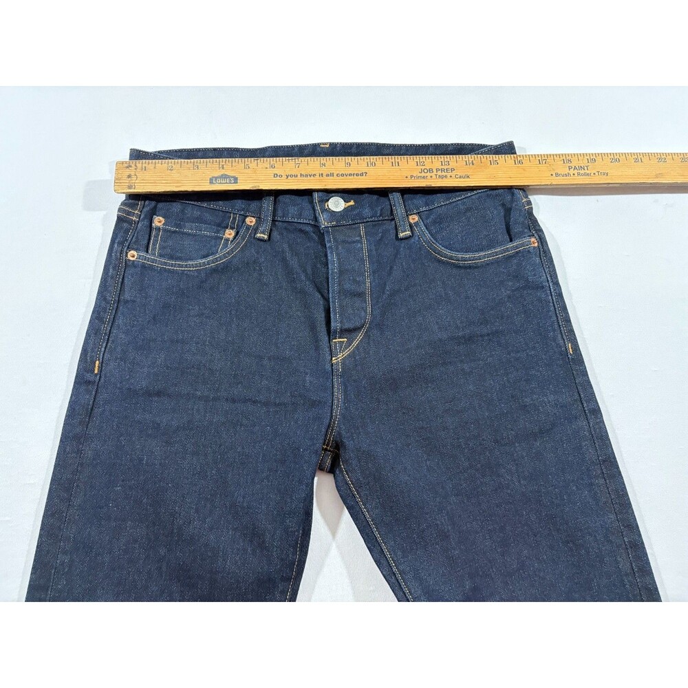 Buck Mason Mens Dark Wash 14oz Double Dipped Slim Fit Denim Jeans Sz 31x34 USA - Picture 4 of 13